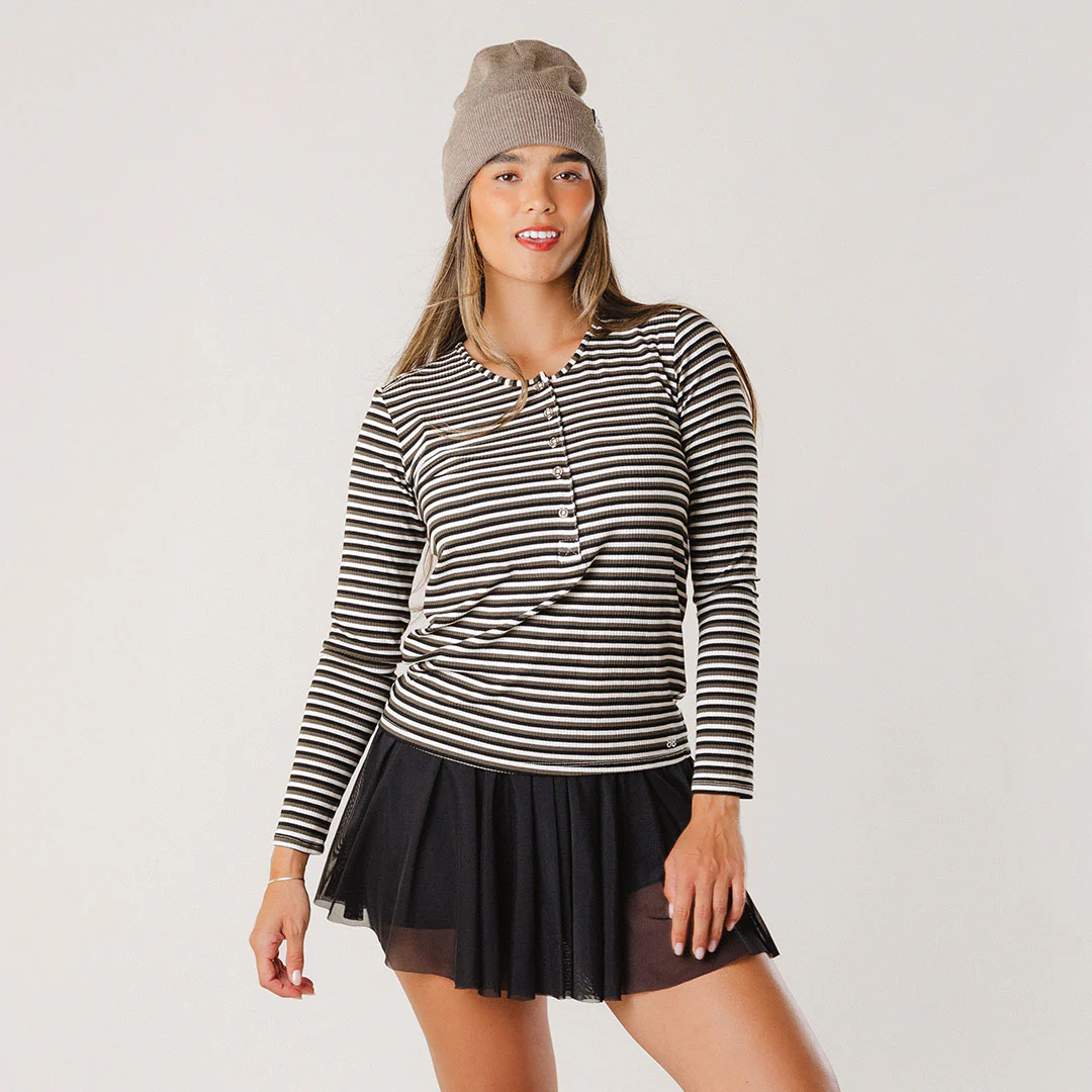Mesh Tennis Skirt, Black - Image 2
