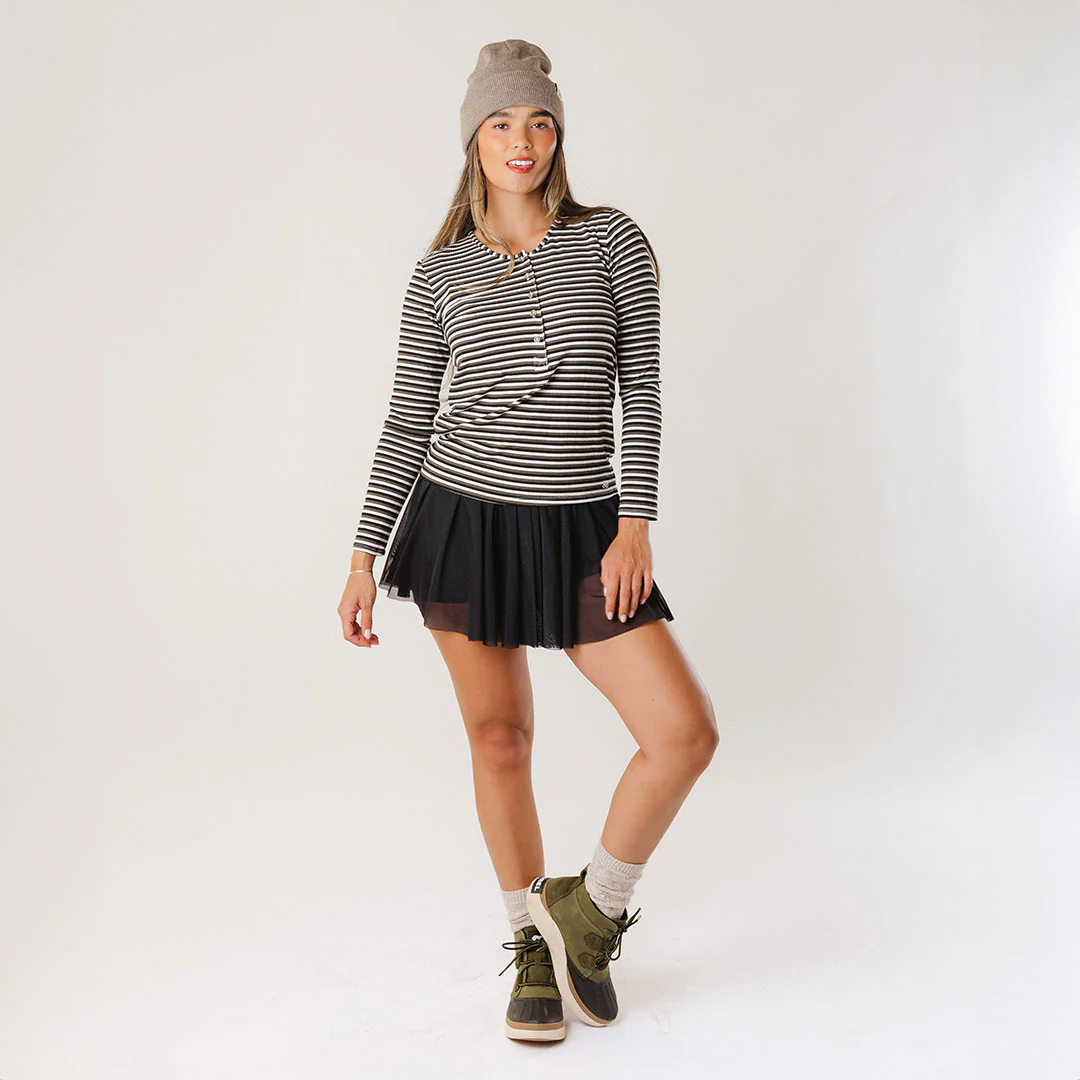 Mesh Tennis Skirt, Black - Image 5