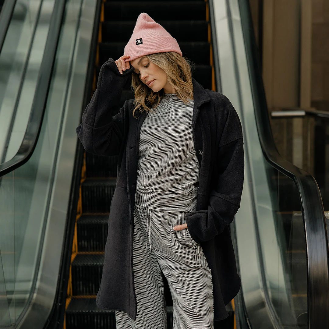 Midway Fleece Trench, Black - Image 2