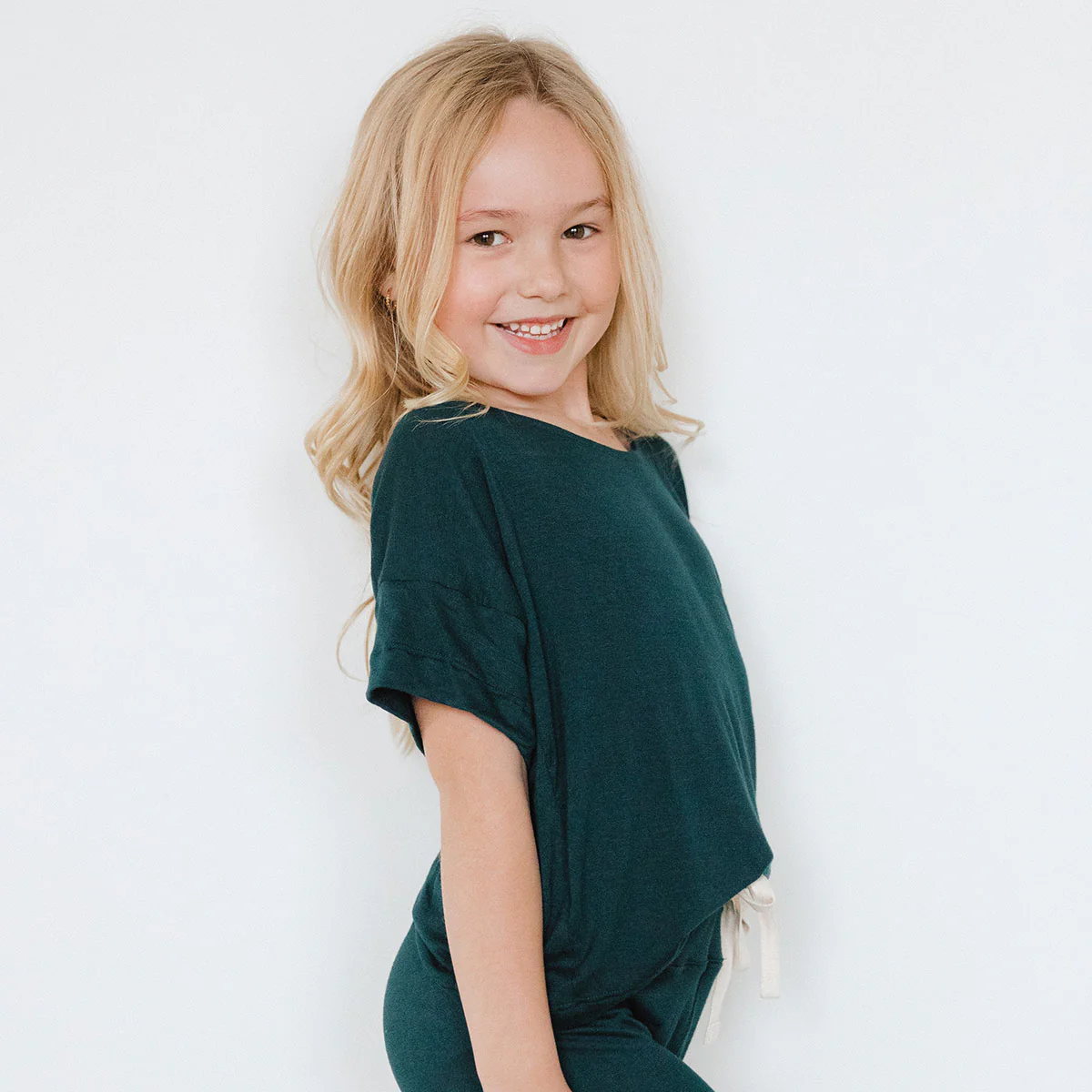 Mini Boxy Tee, Hunter Green - Image 3