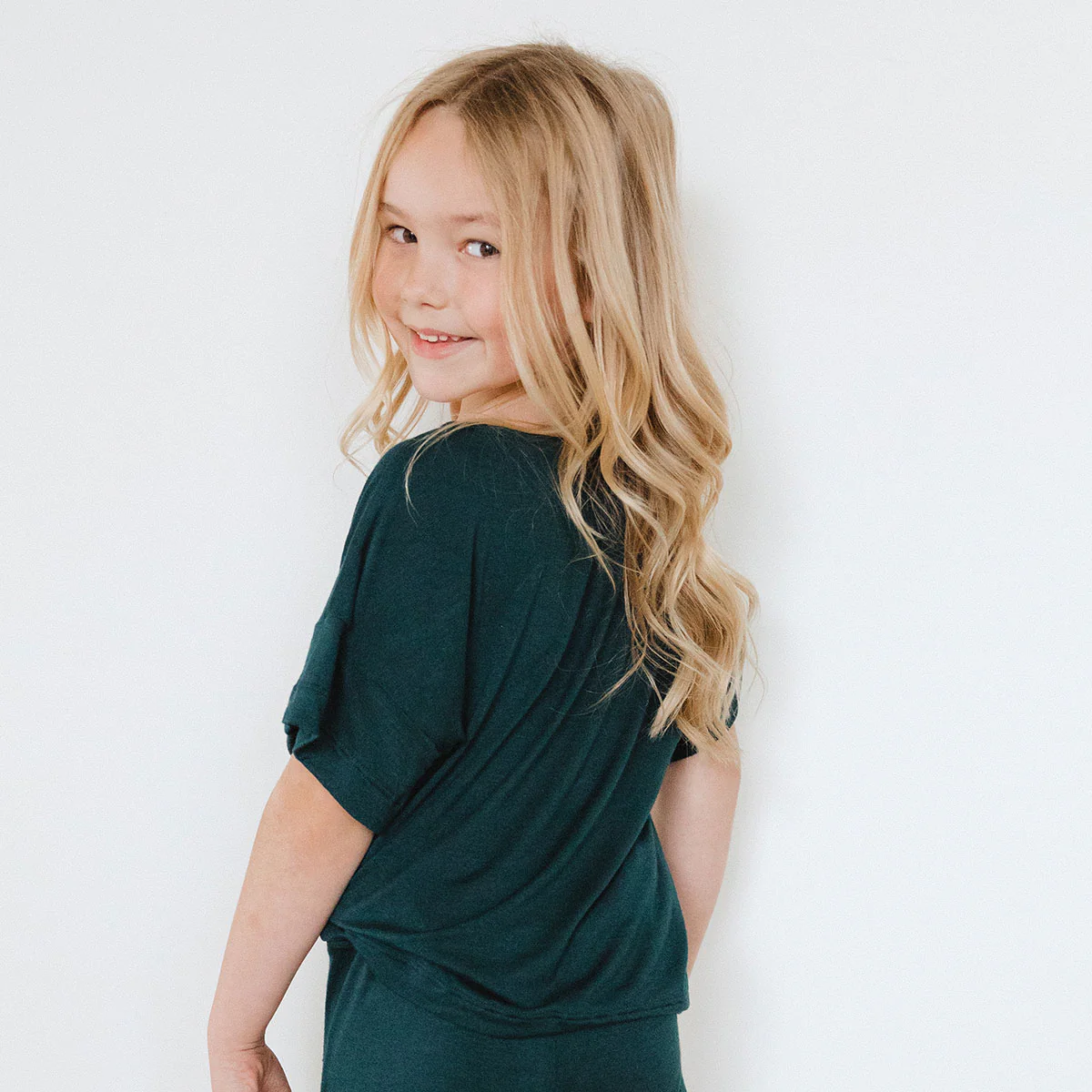 Mini Boxy Tee, Hunter Green - Image 4