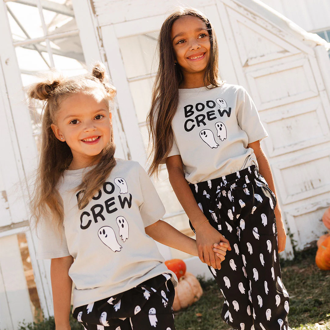 Mini Boyfriend Tee, Grey Boo Crew - Image 2