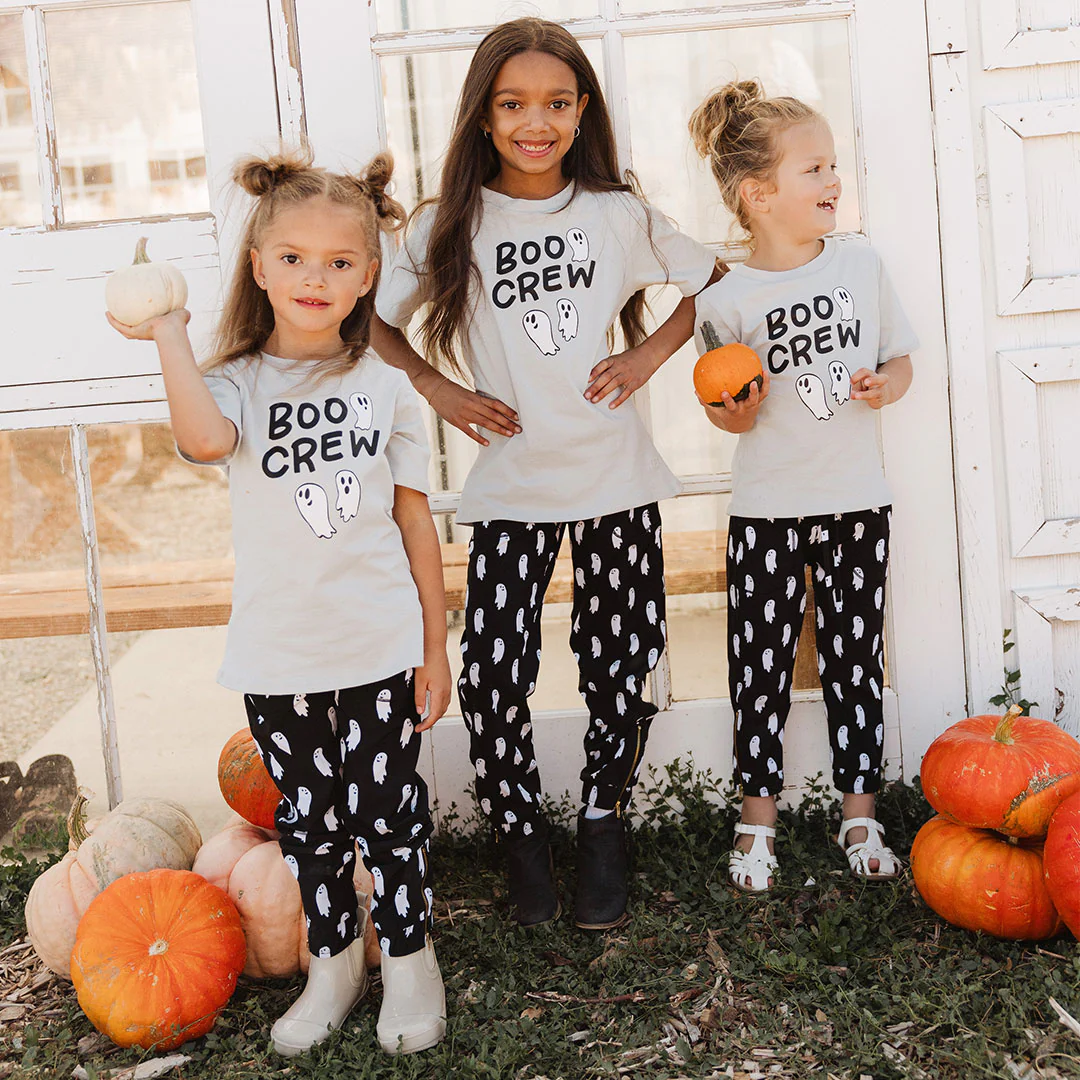 Mini Boyfriend Tee, Grey Boo Crew - Image 3