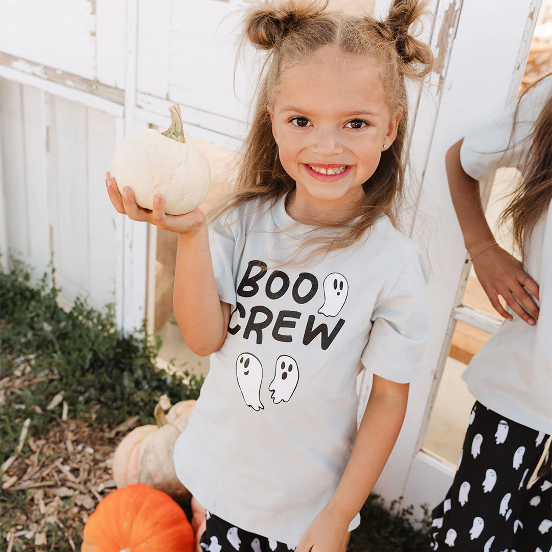 Mini Boyfriend Tee, Grey Boo Crew - Image 4