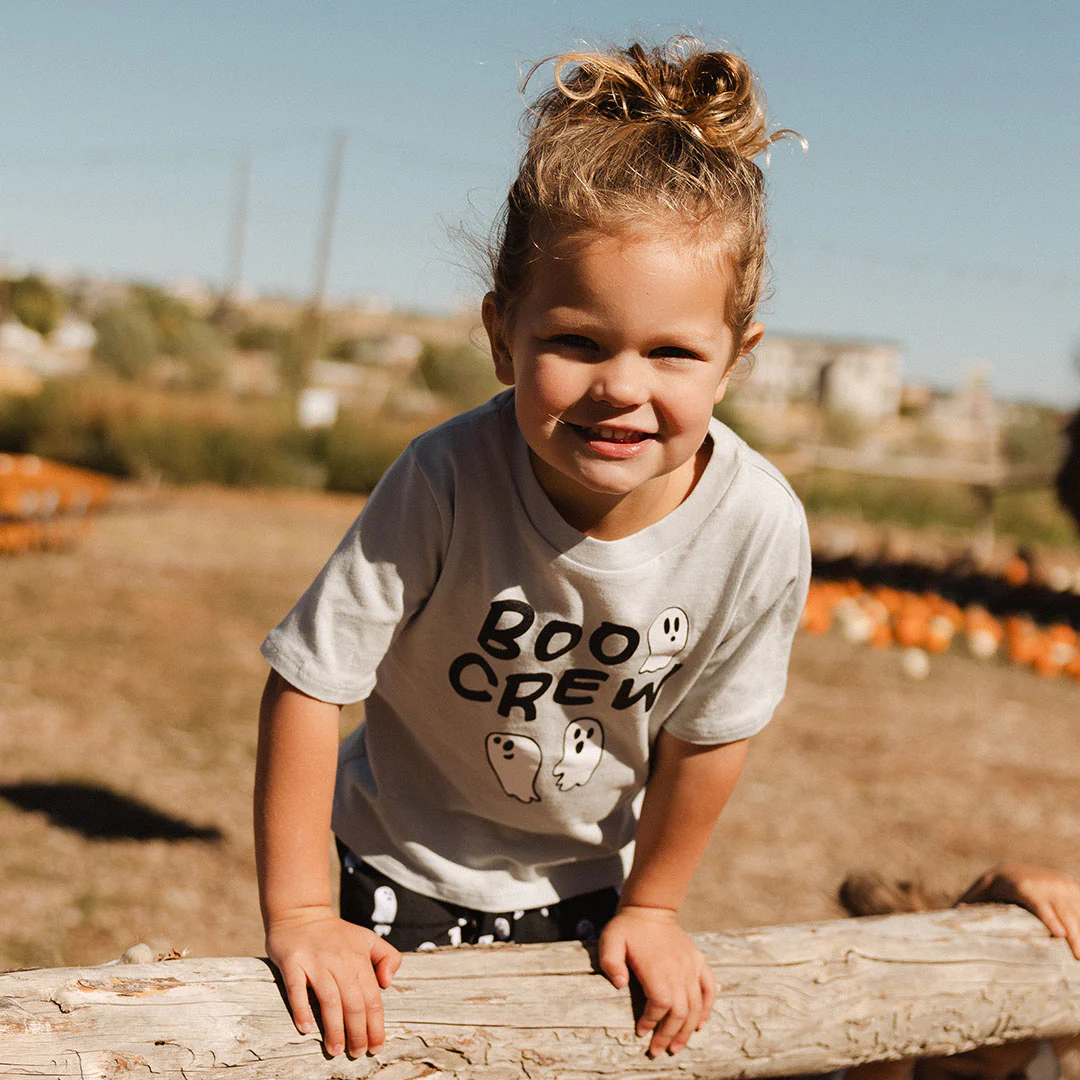 Mini Boyfriend Tee, Grey Boo Crew - Image 7