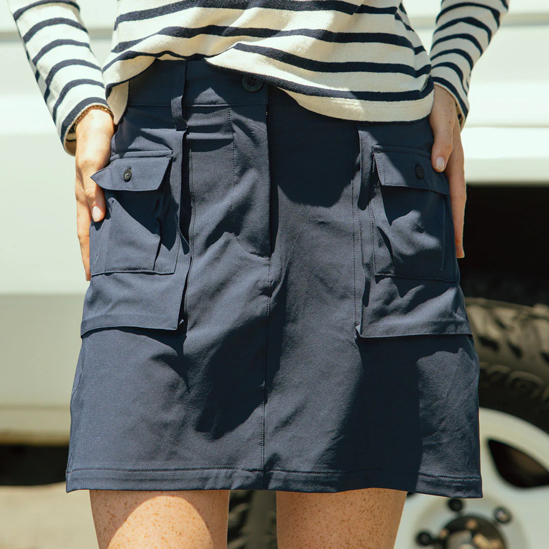 Mini Cargo Skirt, True Blue