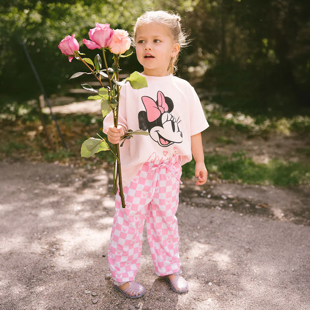 Mini Disney Audrey Wide Leg Pants, Pink Check - Image 8
