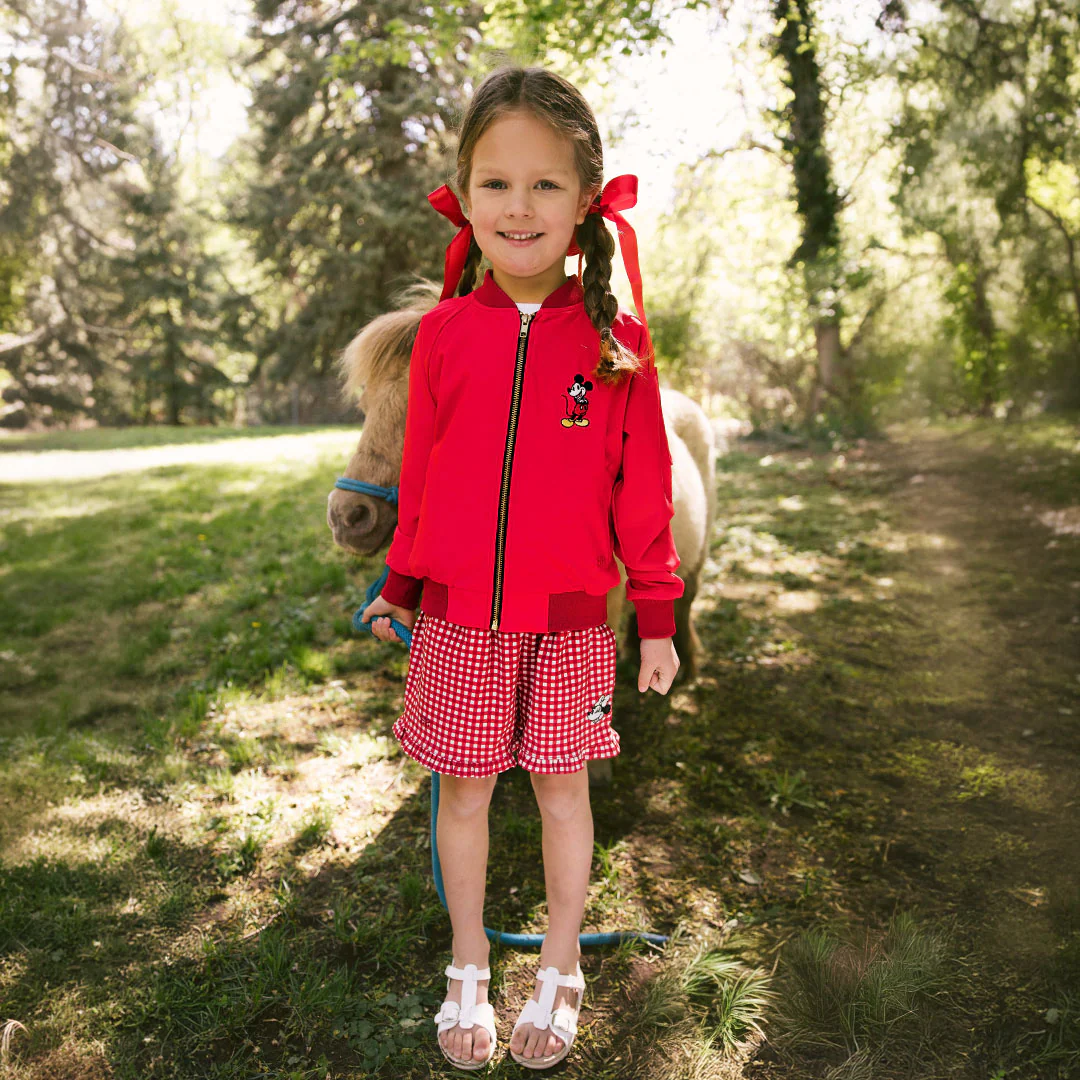 Mini Disney Bomber Jacket, Red - Image 6