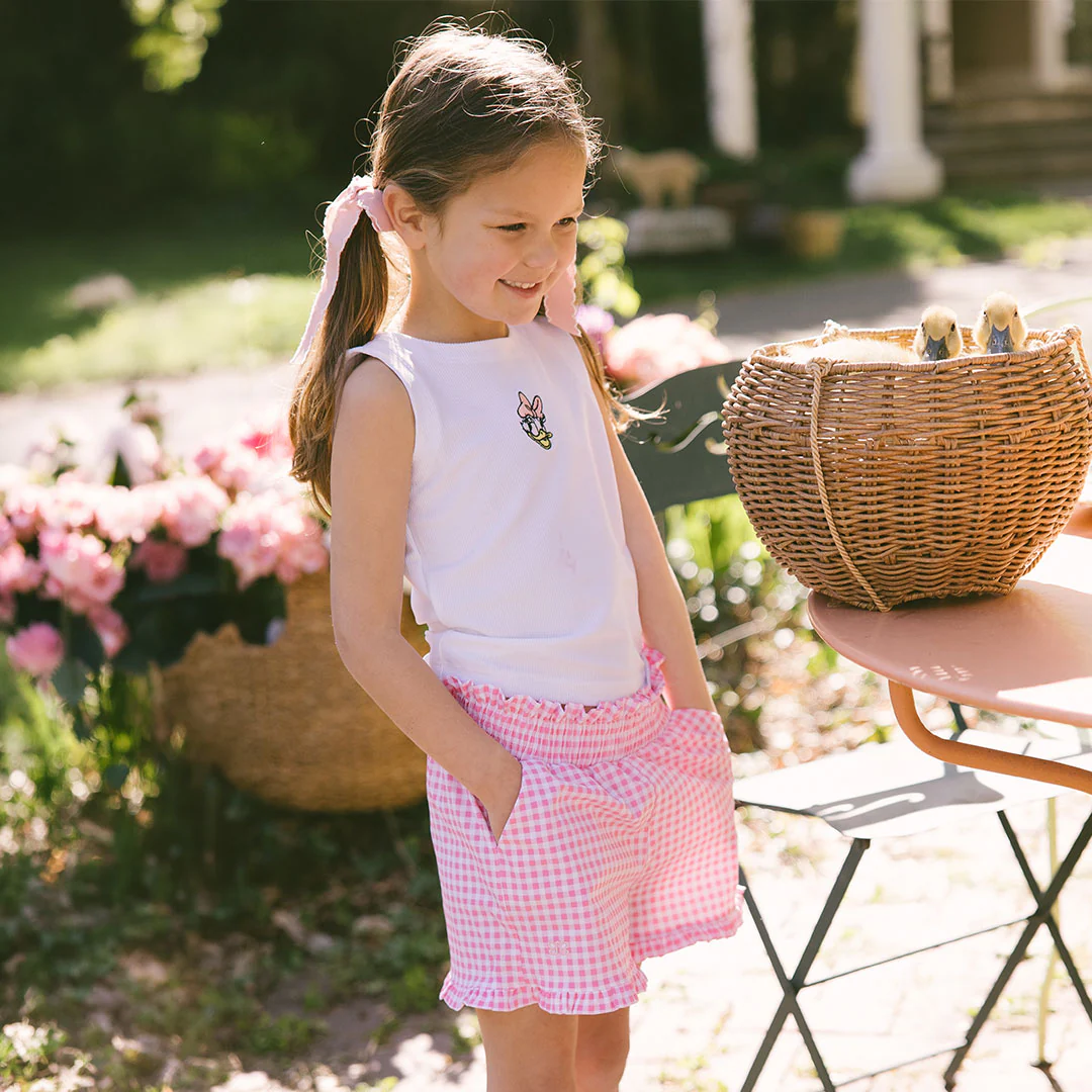 Mini Disney Bow Lake Shorts, Pink Gingham - Image 4
