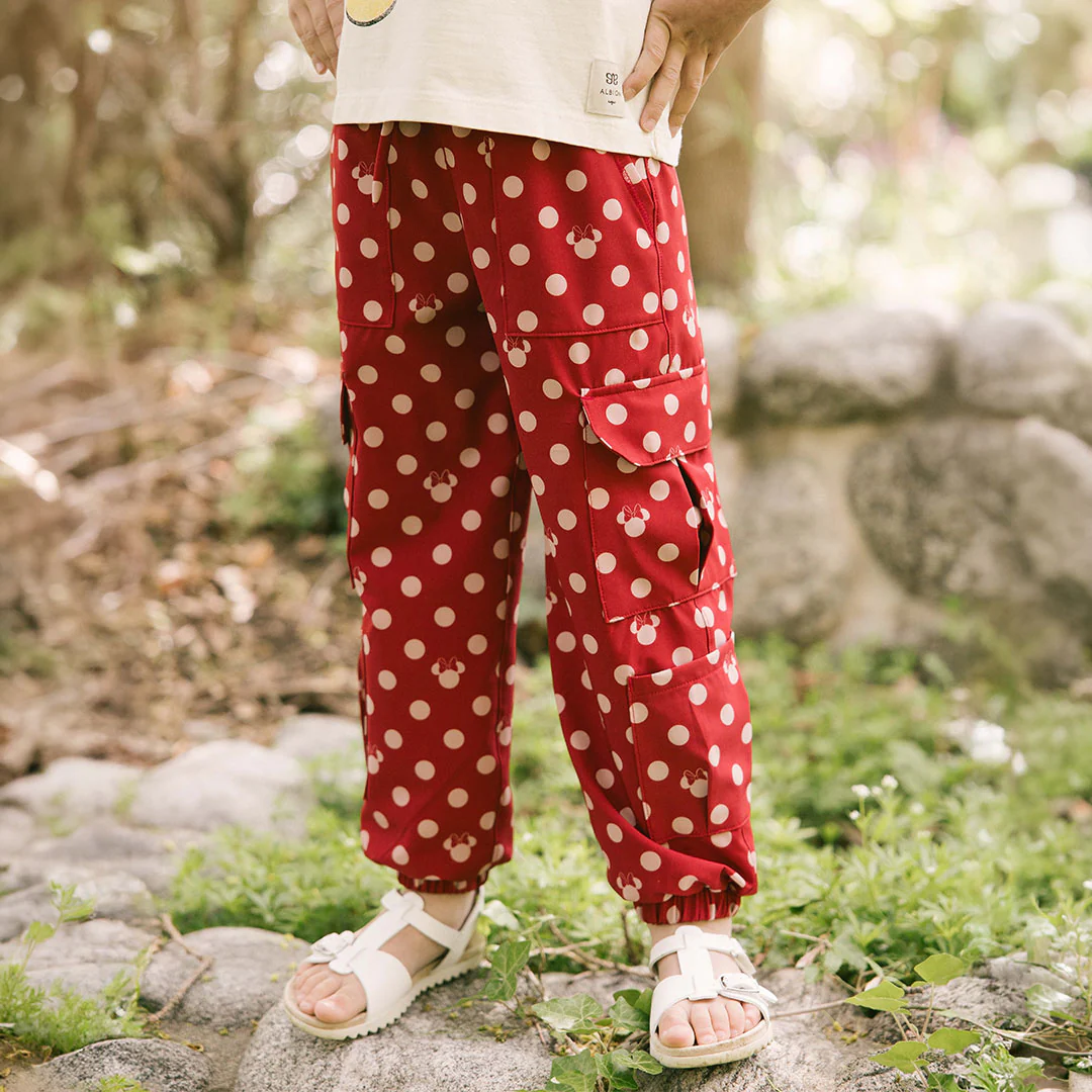 Mini Disney Cargo Joggers, Red Dot