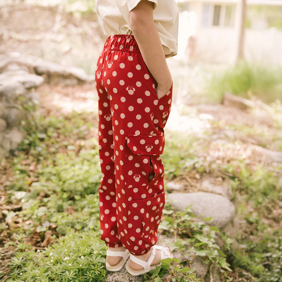Mini Disney Cargo Joggers, Red Dot - Image 4