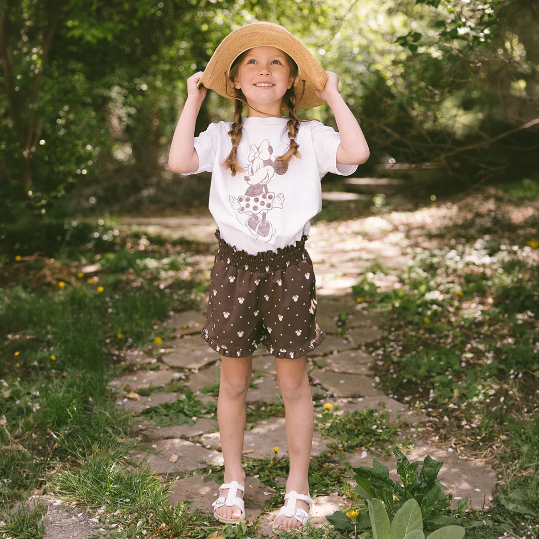 Mini Disney Lake Shorts, Cream Cocoa Dot - Image 3