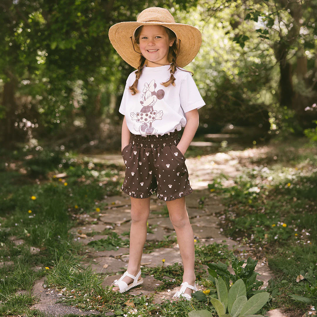 Mini Disney Lake Shorts, Cream Cocoa Dot - Image 6
