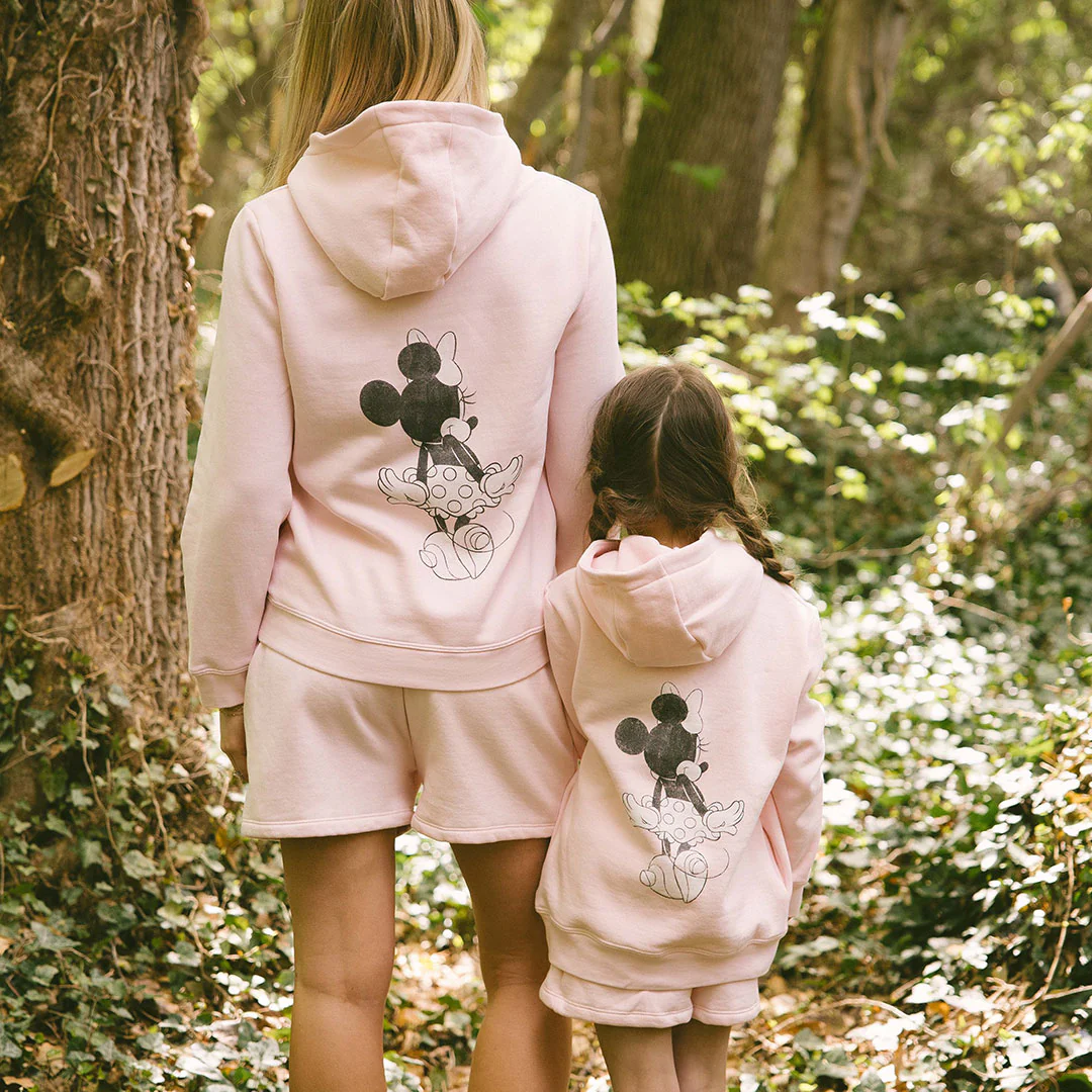 Mini Disney Minnie Mouse Boyfriend Hoodie, Pink - Image 3