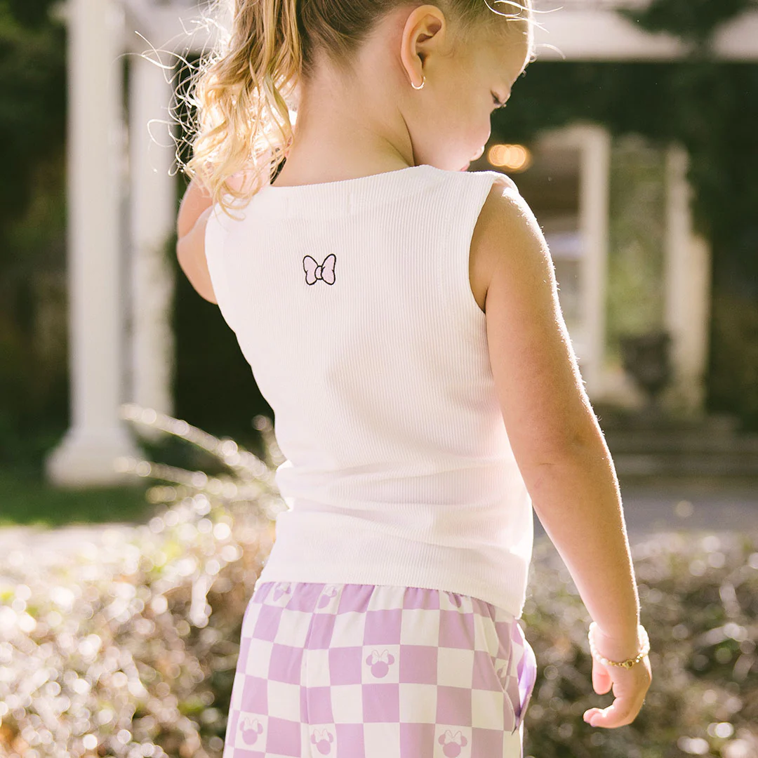 Mini Disney Minnie Mouse Classic Tank, White - Image 11
