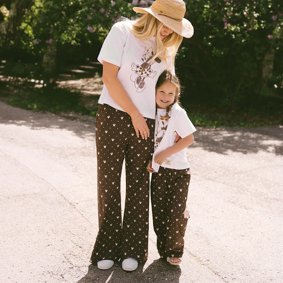 Mini Disney Slip On Trouser, Cream Cocoa Dot - Image 4