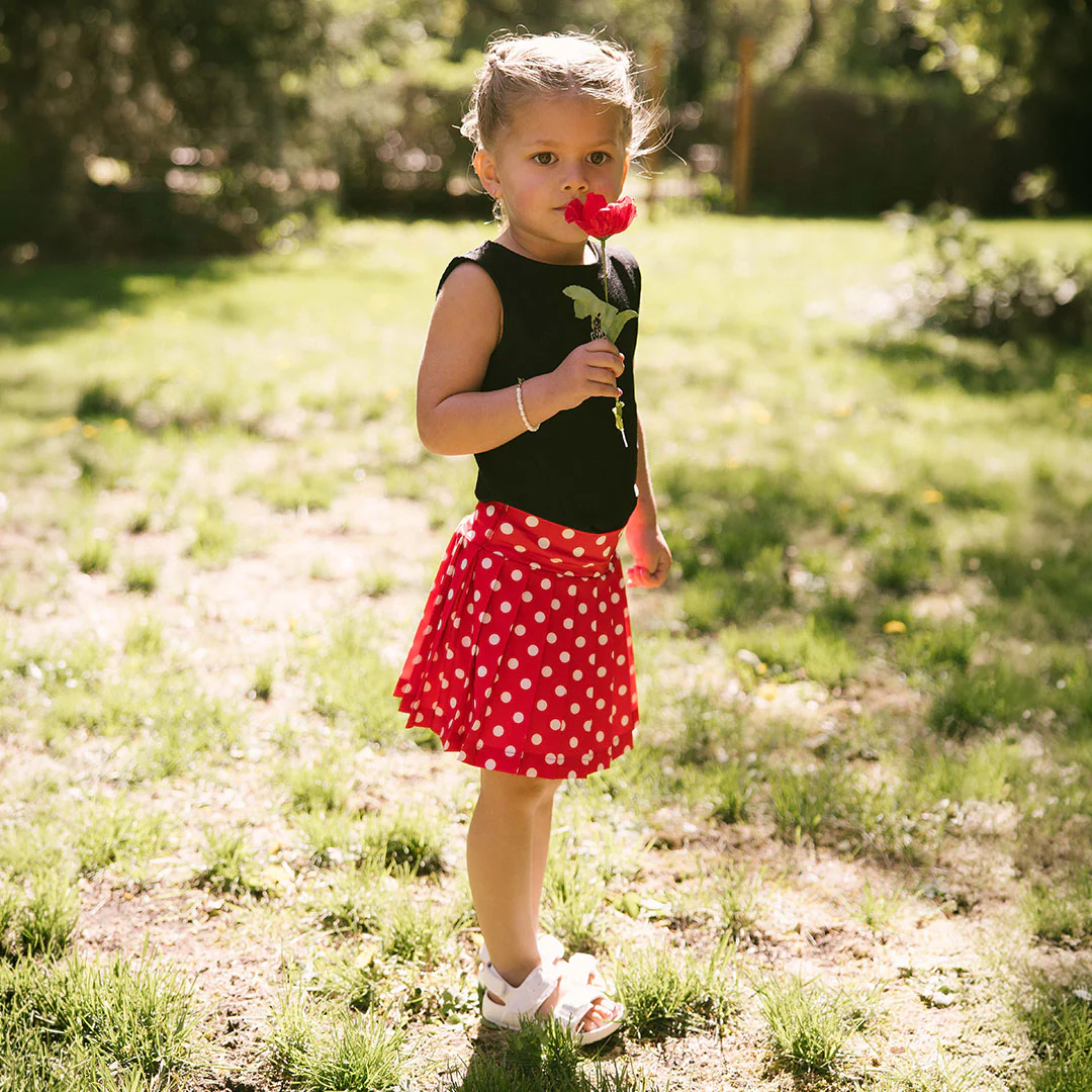 Mini Disney Tennis Skirt, Red Dot - Image 2
