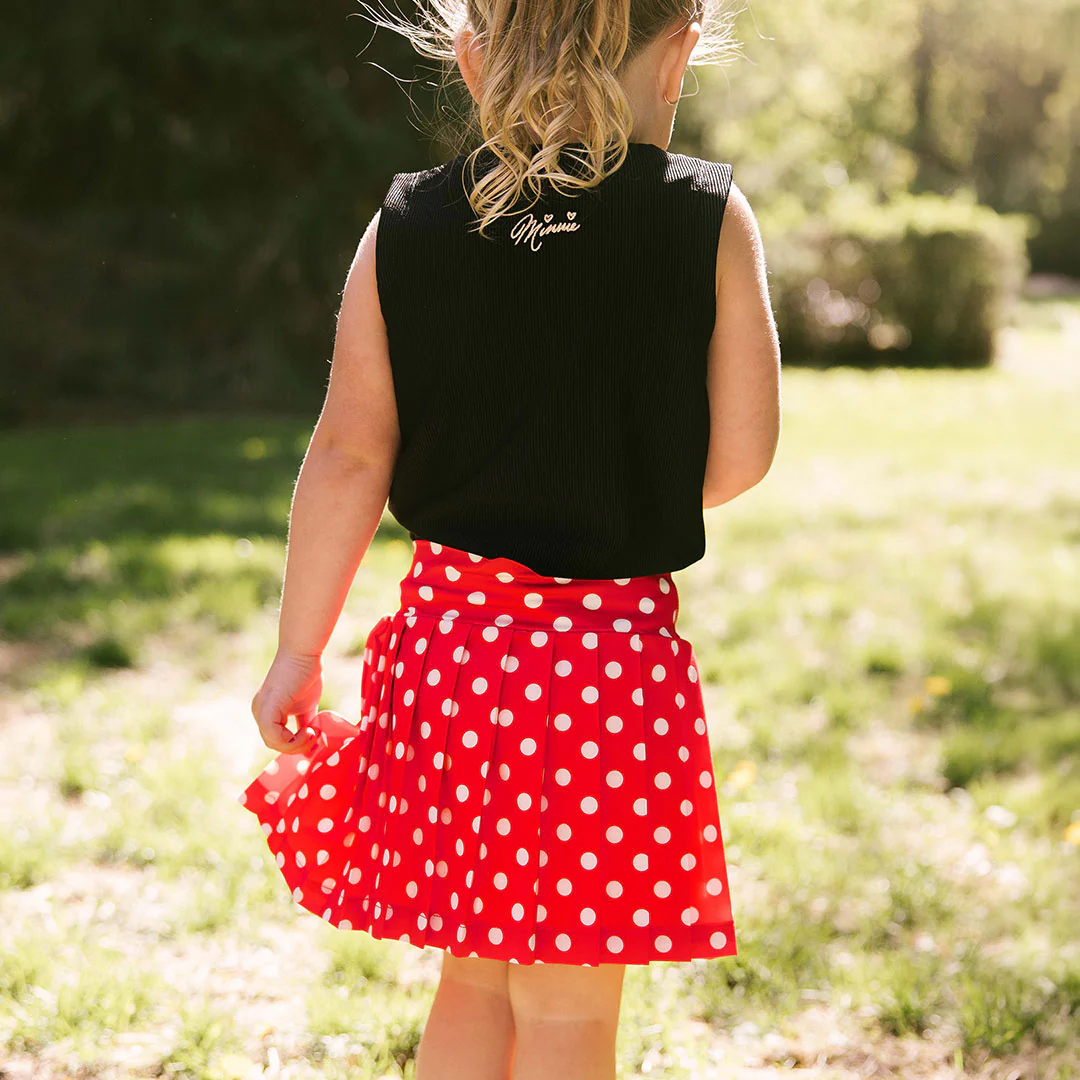 Mini Disney Tennis Skirt, Red Dot - Image 4