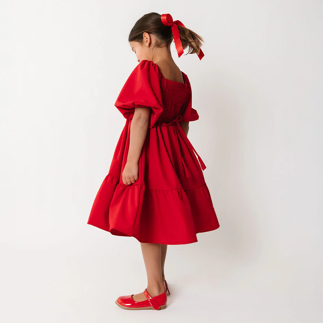 Mini Middleton Dress, Crimson - Image 2