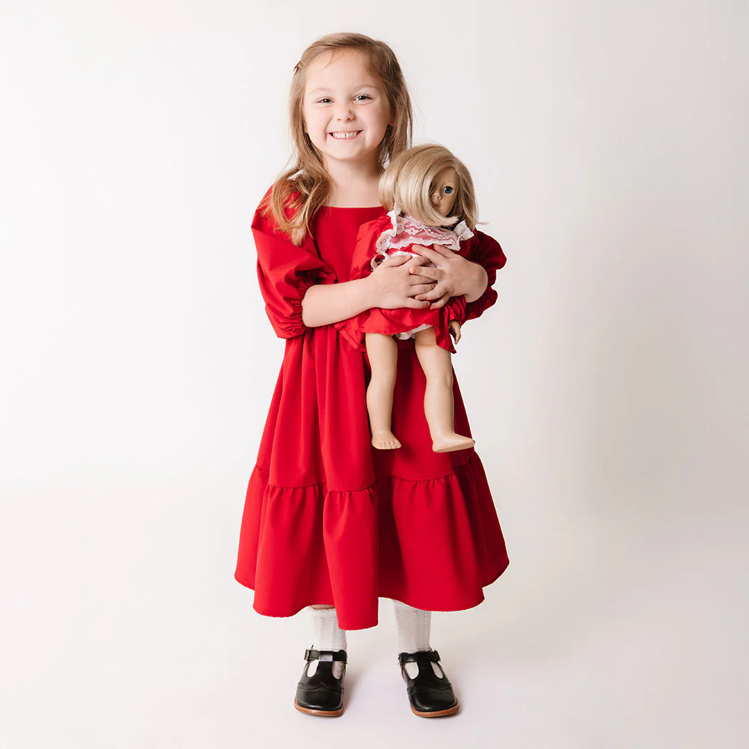 Mini Middleton Dress, Crimson - Image 6