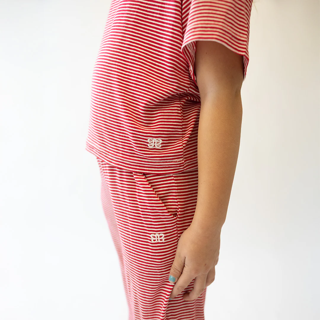 Mini Pajama Pants, Candy Cane Stripe - Image 2