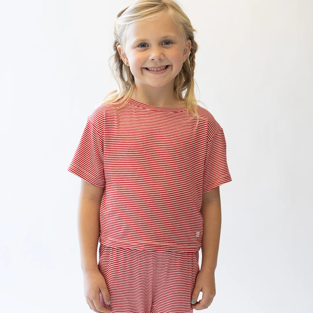 Mini Perfect Oversized Tee, Candy Cane Stripe
