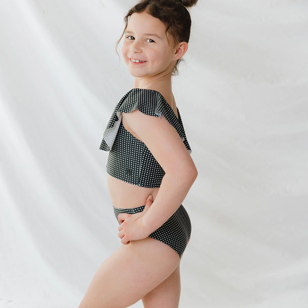 Mini Wave Two-Piece Set, Black Checkers - Image 2