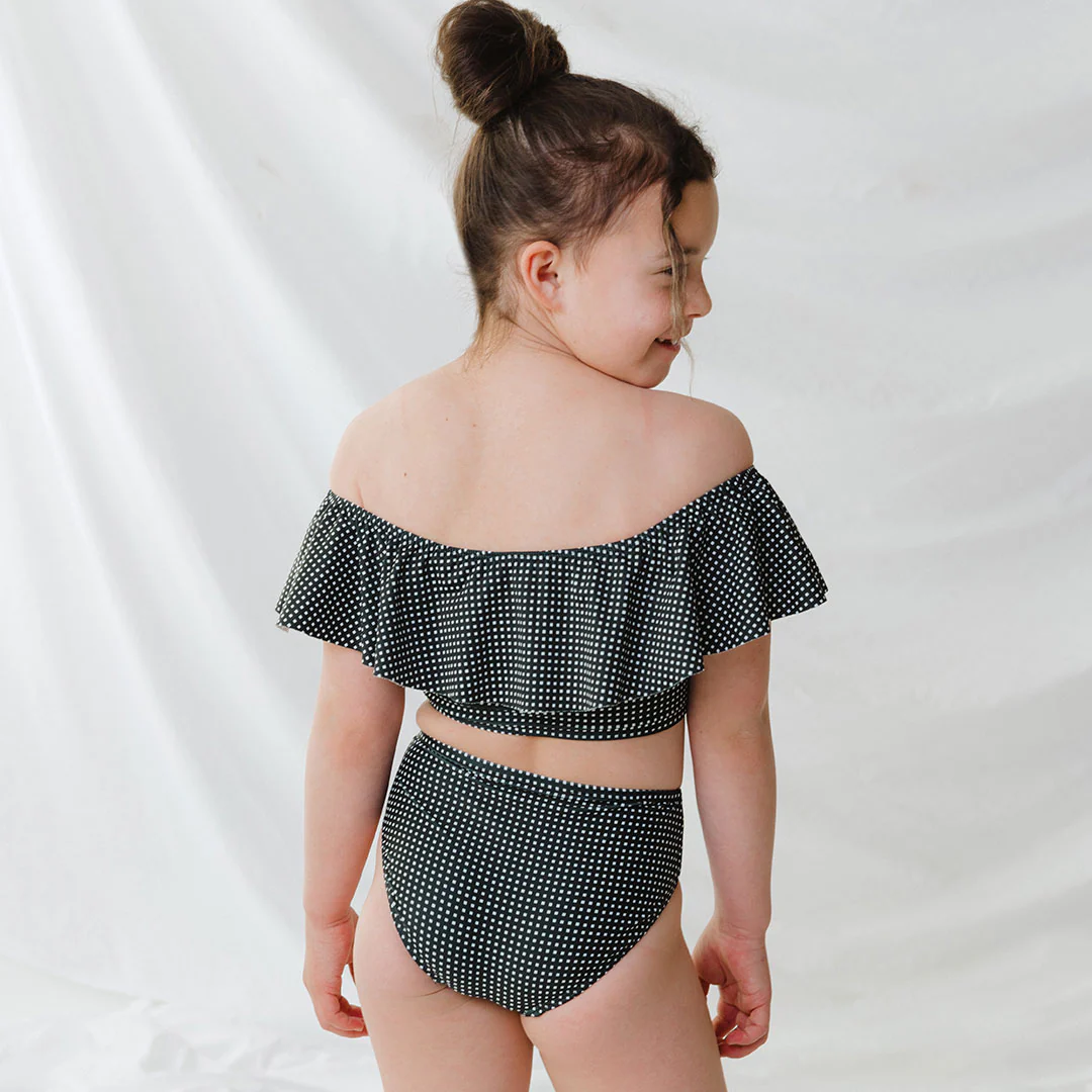 Mini Wave Two-Piece Set, Black Checkers - Image 3