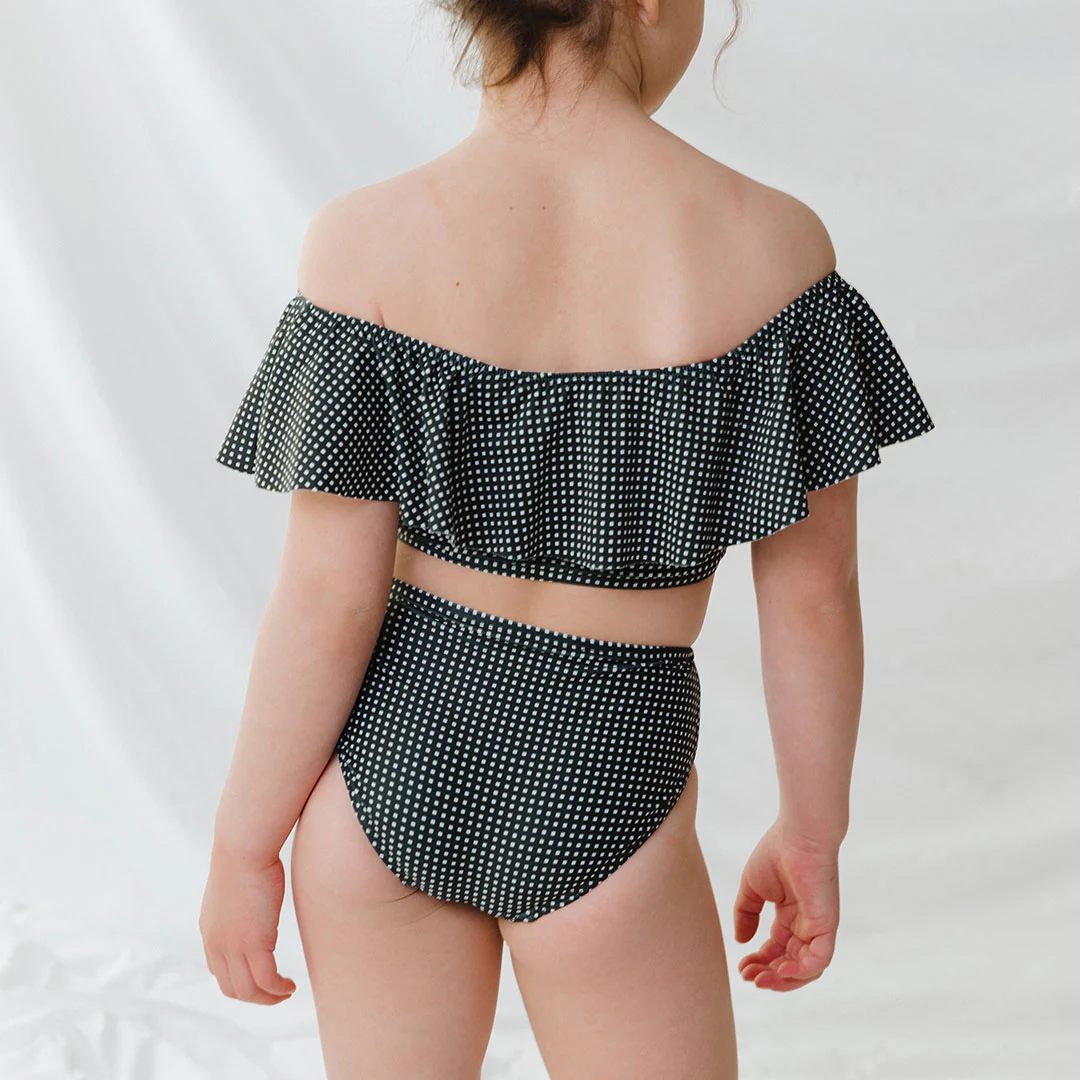 Mini Wave Two-Piece Set, Black Checkers - Image 6