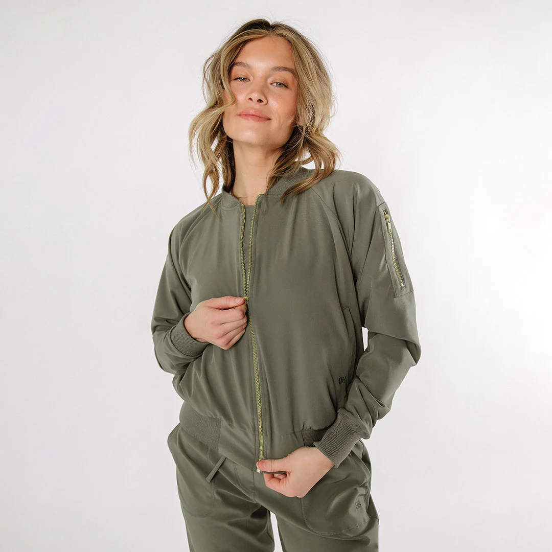 Olive Bomber Jacket - Image 4