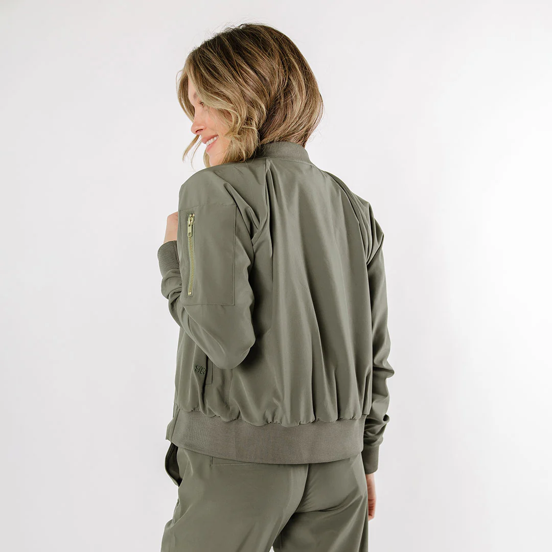 Olive Bomber Jacket - Image 6