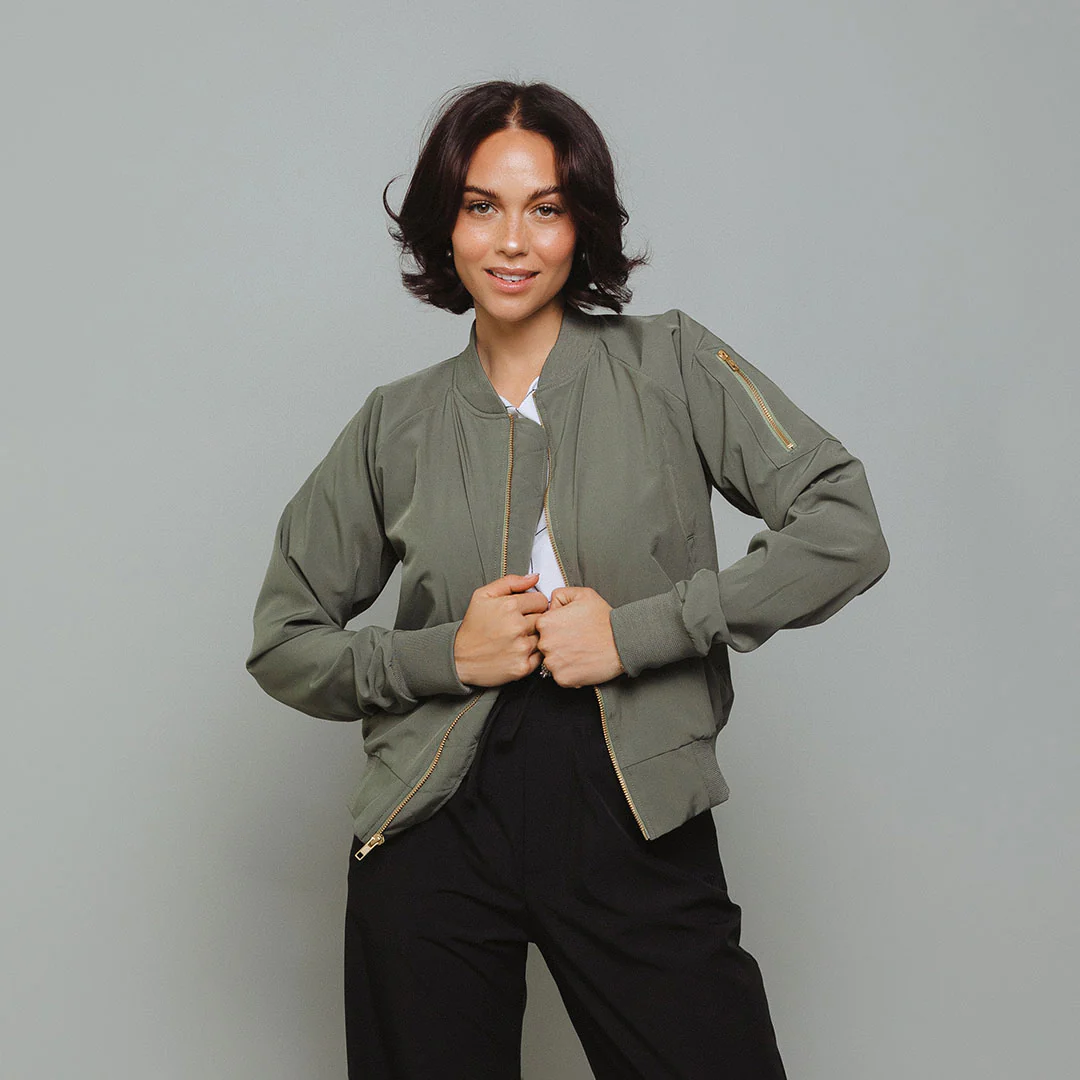 Olive Bomber Jacket - Image 8