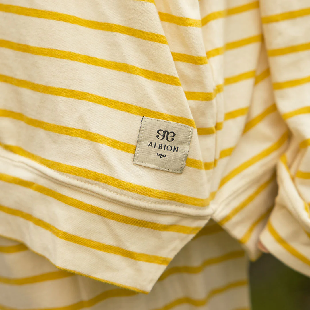 Oversized Jersey Crew, Yellow Stripe - Image 5
