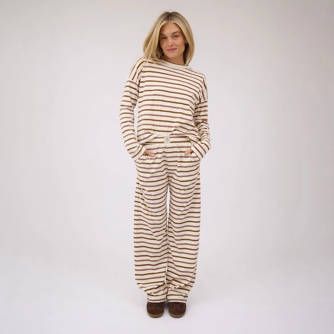 Pajama Pants, Mauve Stripe - Image 6