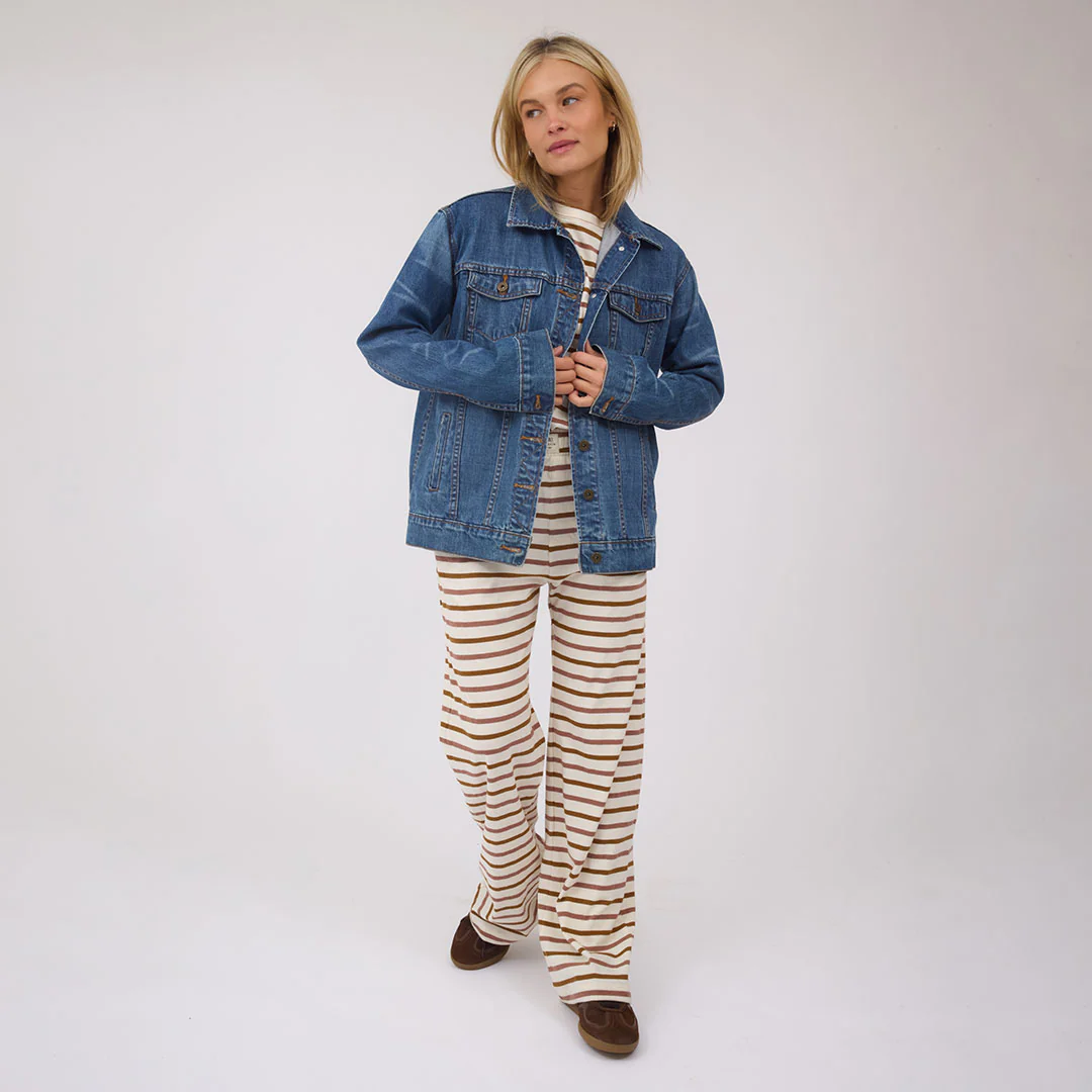 Pajama Pants, Mauve Stripe - Image 8