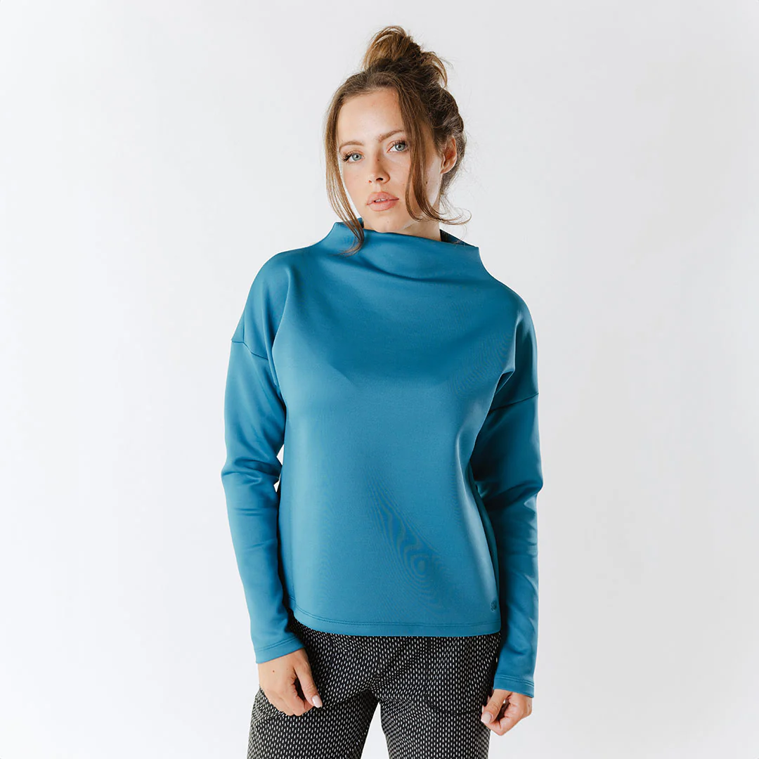 Peacock Blue Cardiff Pullover