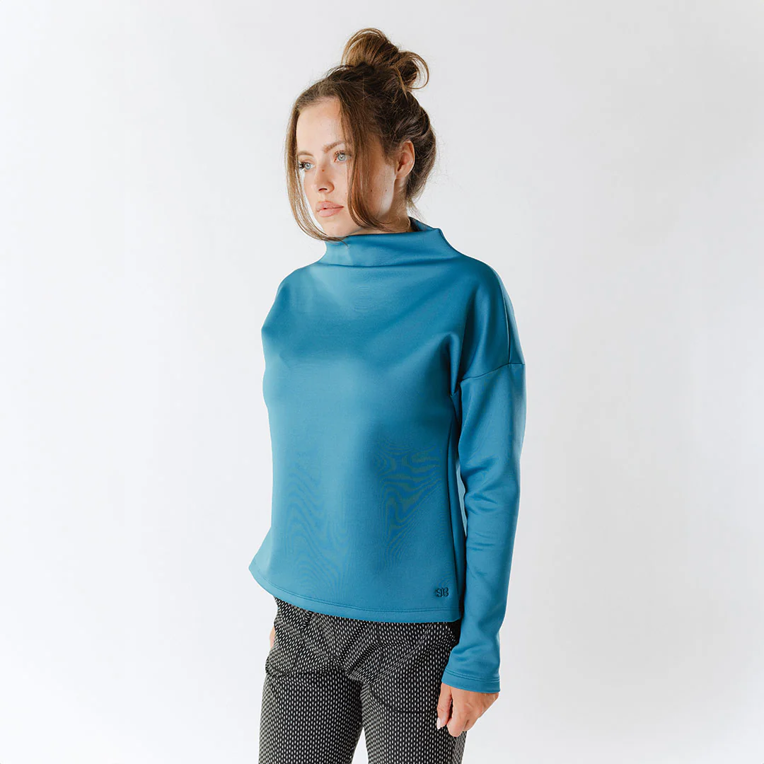 Peacock Blue Cardiff Pullover - Image 3