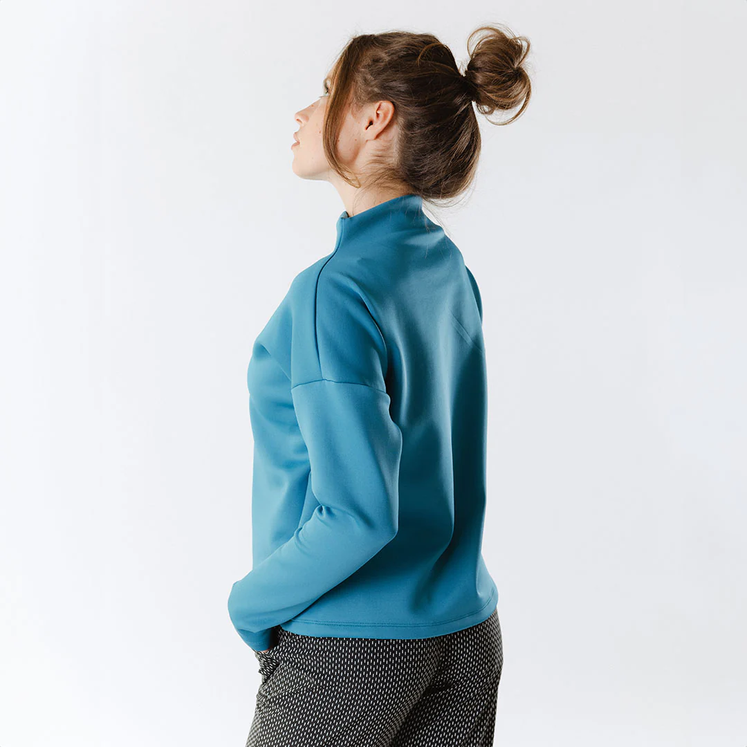 Peacock Blue Cardiff Pullover - Image 4