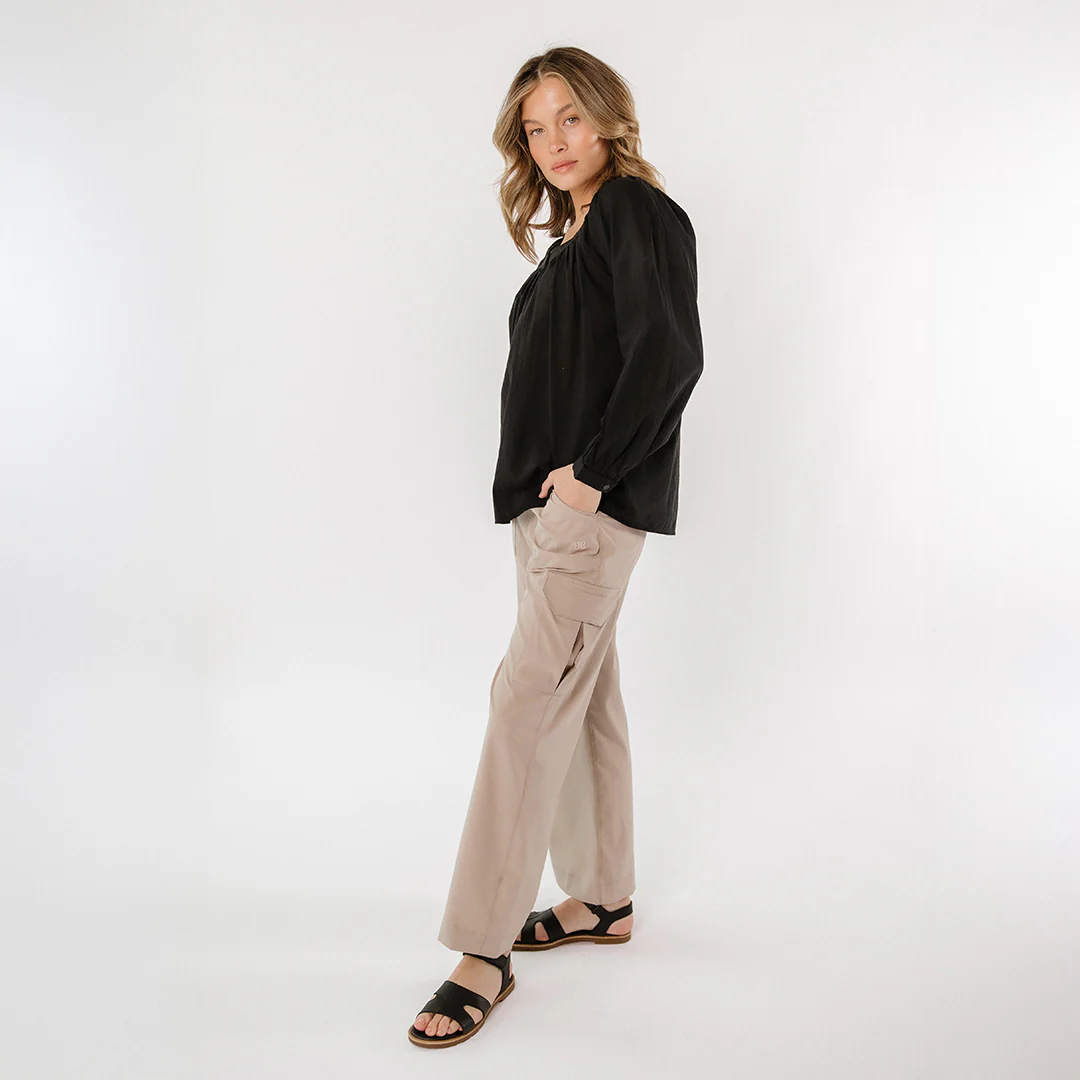 Peasant Top, Black - Image 8