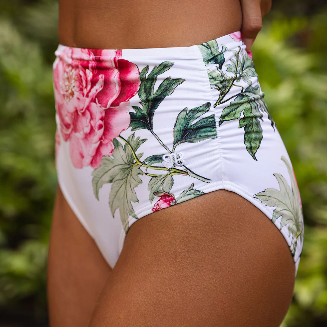 Peony Blush Ruched Midi Bottoms