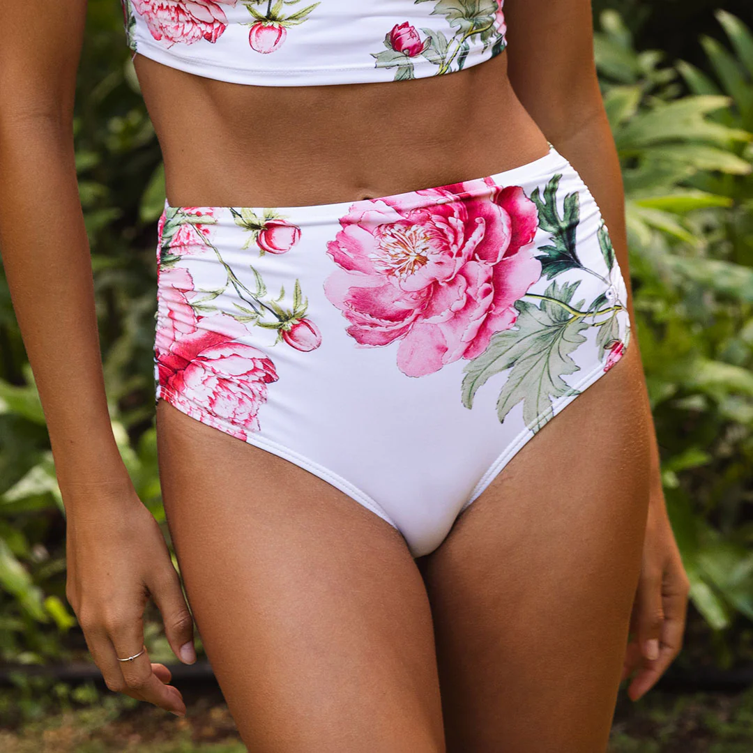Peony Blush Ruched Midi Bottoms - Image 3