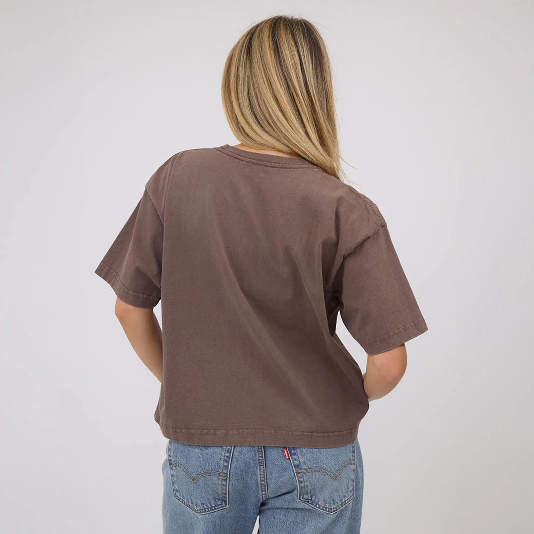 Perfect Oversized Cotton Tee, Brown - Image 7