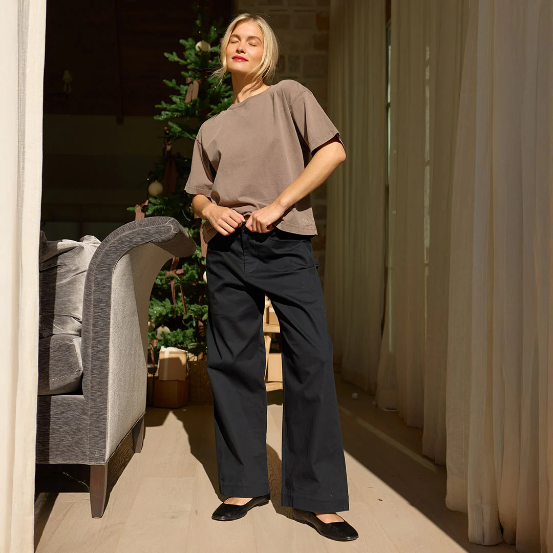 Perfect Oversized Cotton Tee, Brown - Image 9