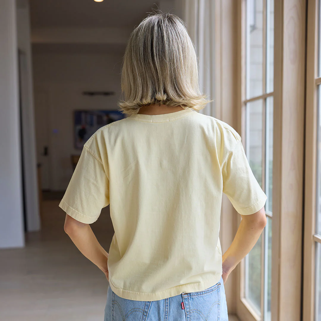 Perfect Oversized Cotton Tee, Butter - Image 6