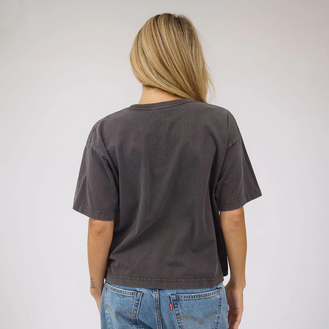 Perfect Oversized Cotton Tee, Charcoal - Image 4