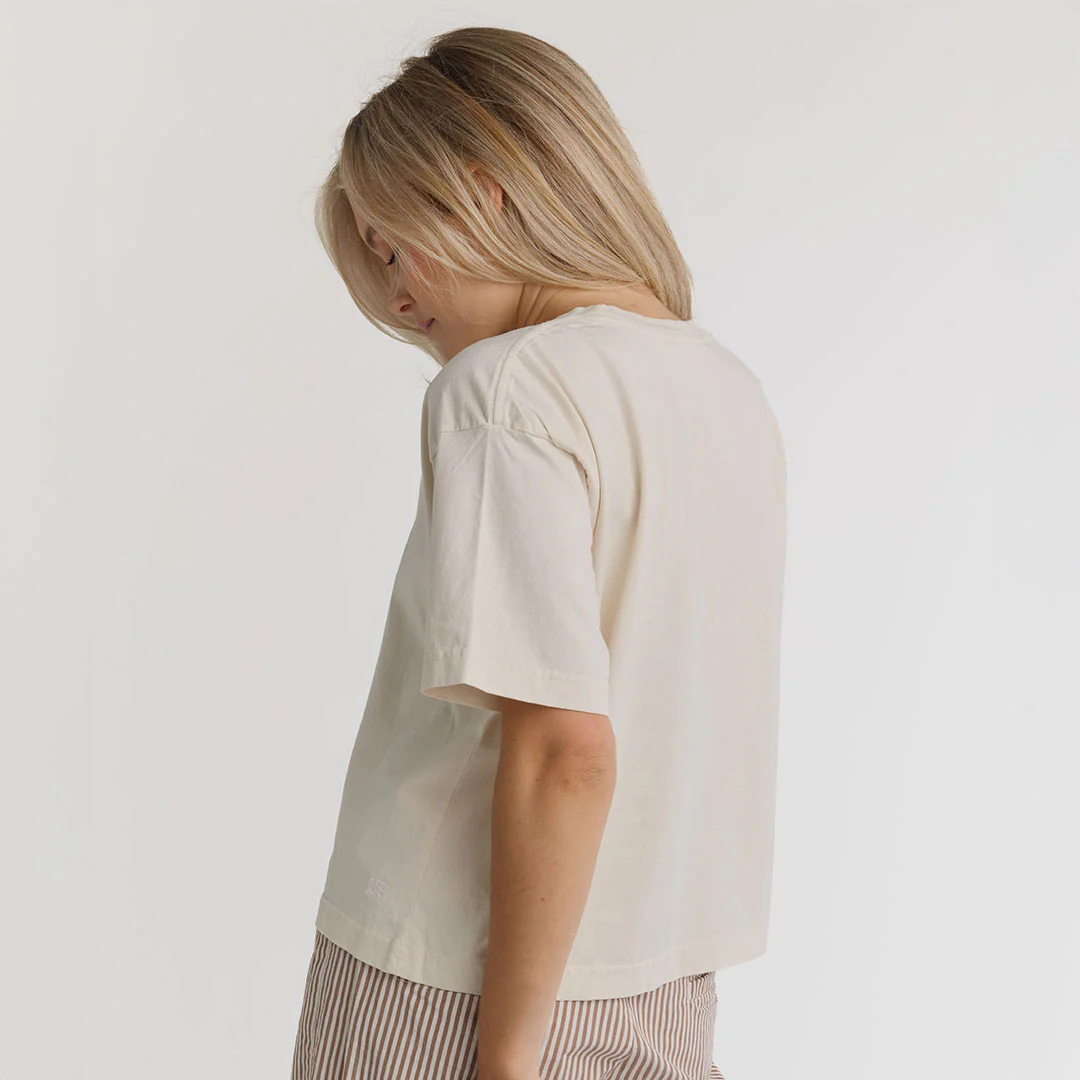 Perfect Oversized Cotton Tee, Sugar - Image 3