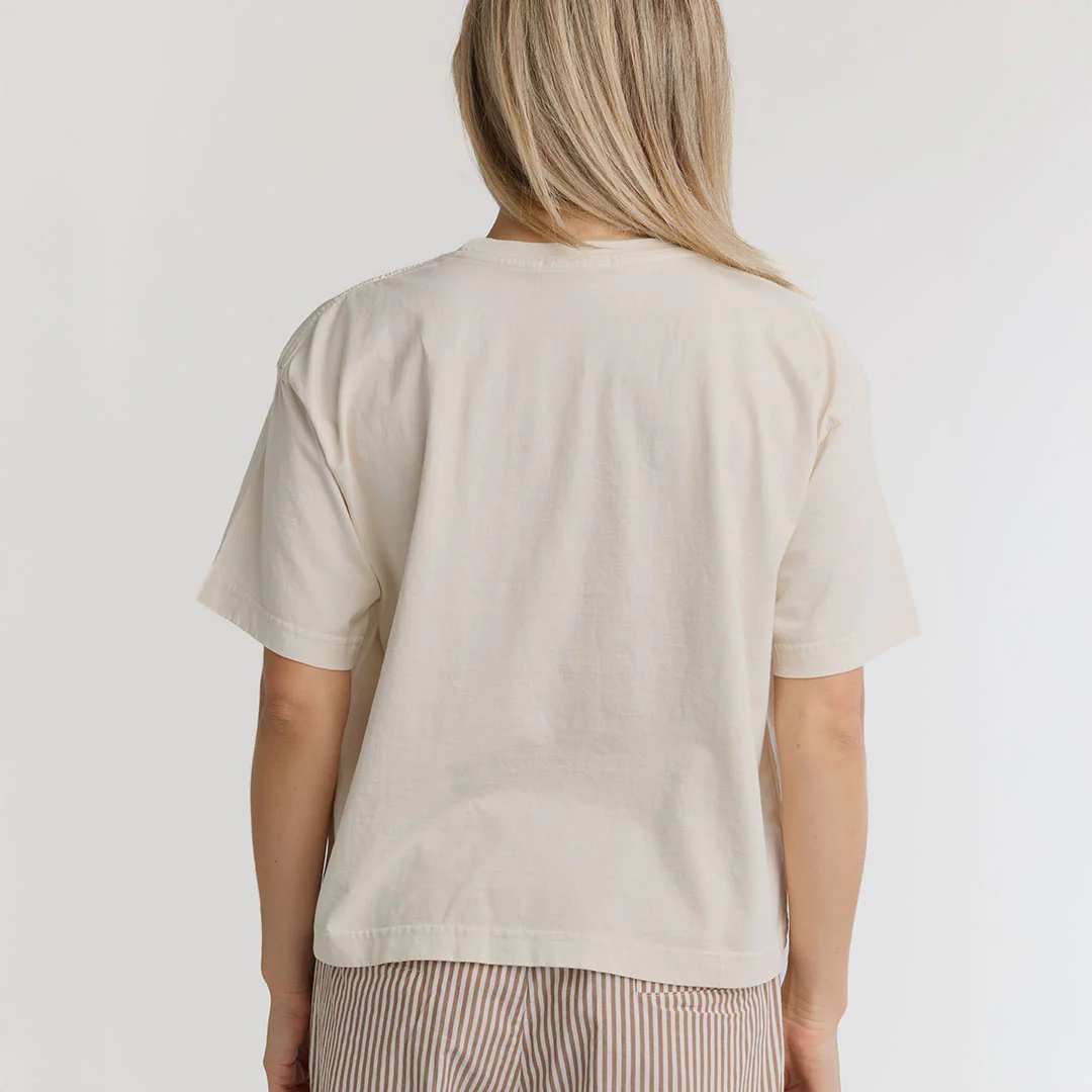 Perfect Oversized Cotton Tee, Sugar - Image 4