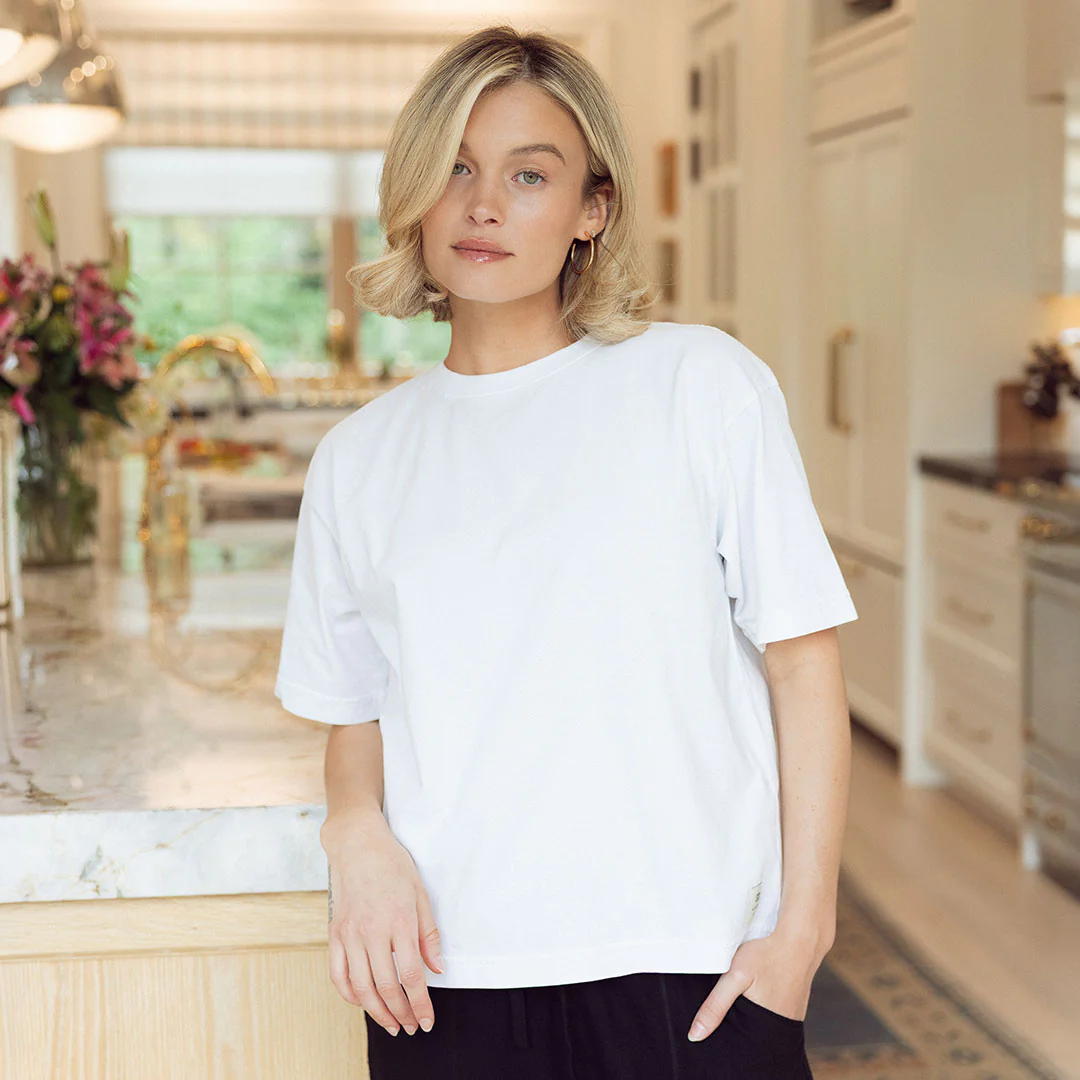 Perfect Oversized Cotton Tee, White - Image 5