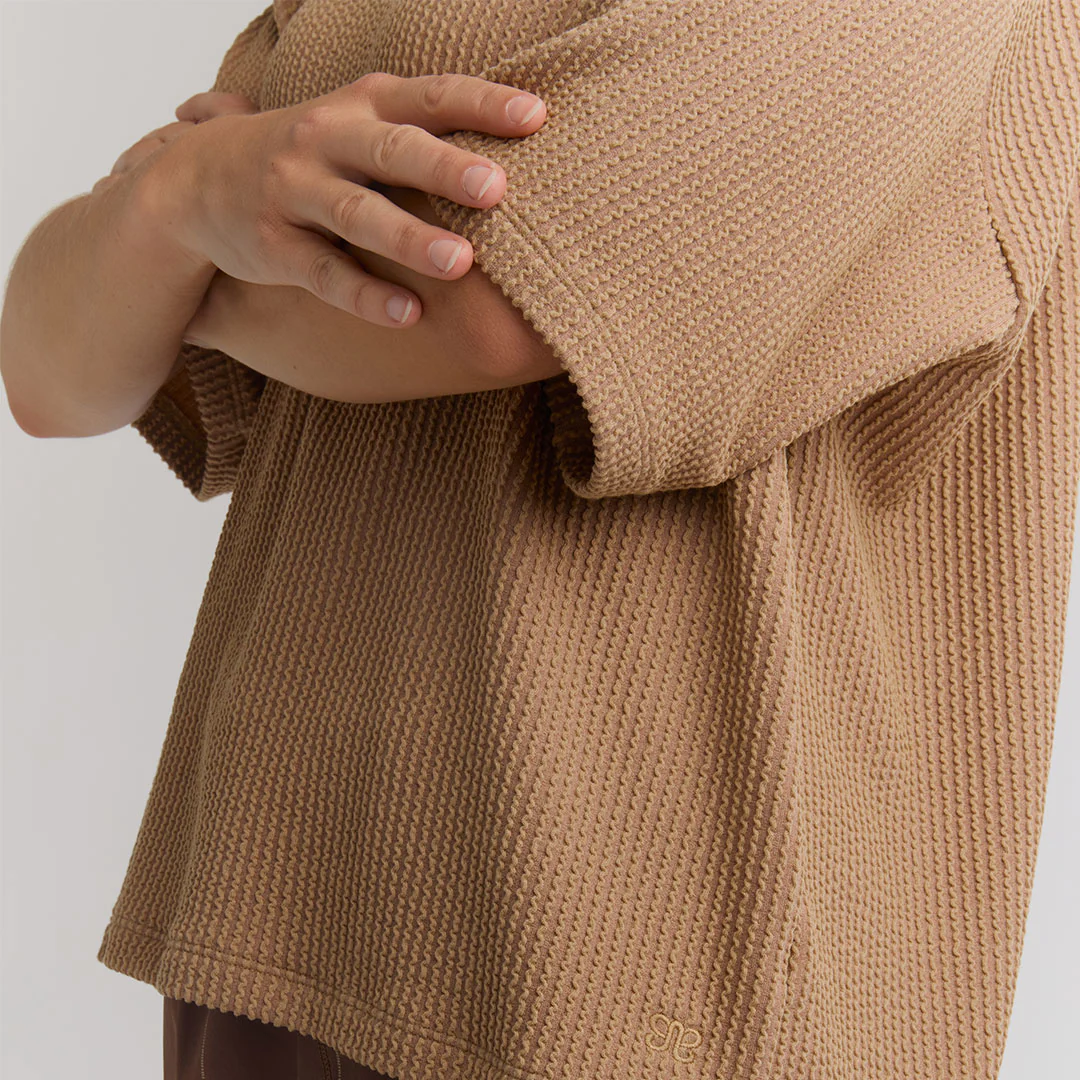 Perfect Oversized Ribbed Tee, Mocha - Image 5