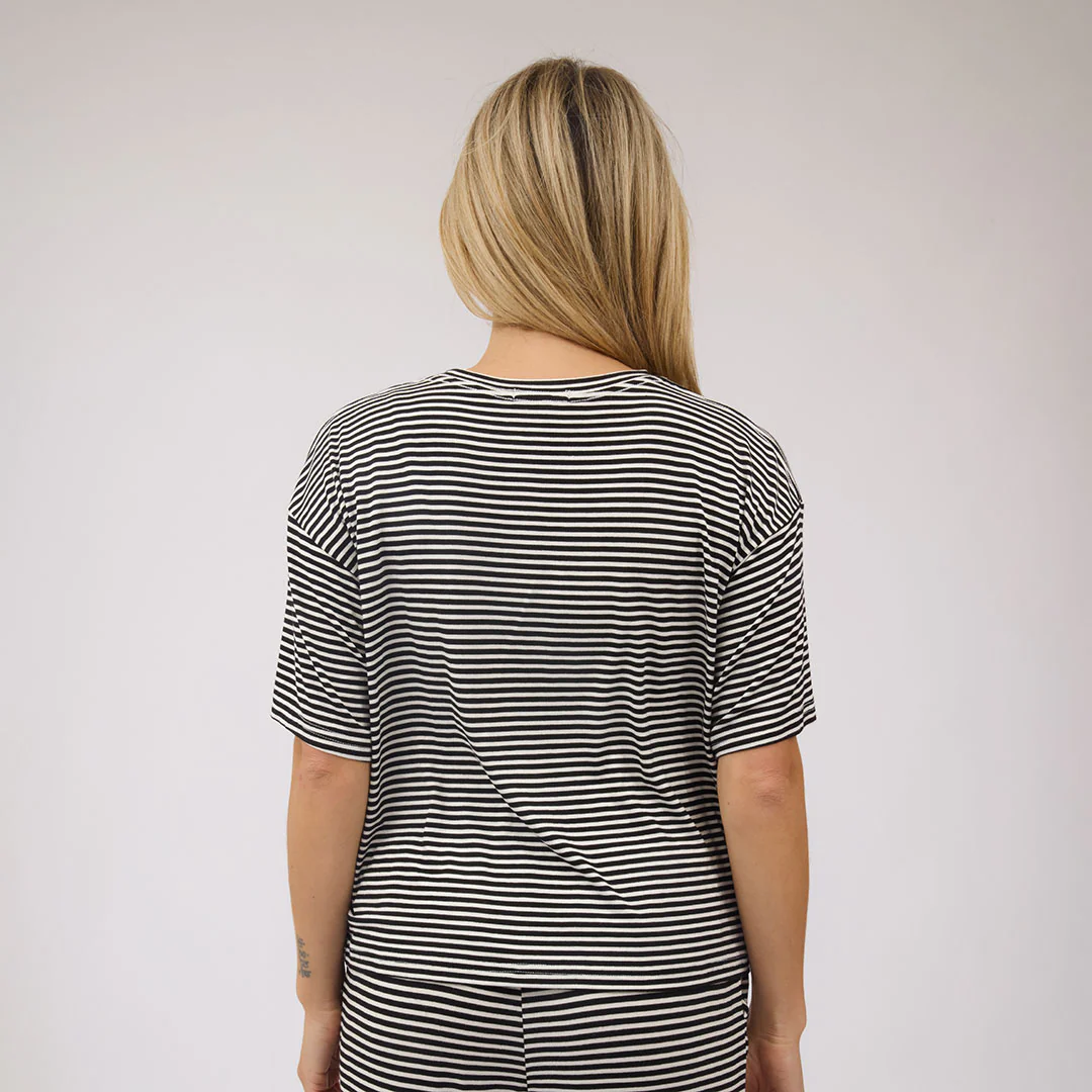 Perfect Oversized Tee, Black Stripe - Image 4